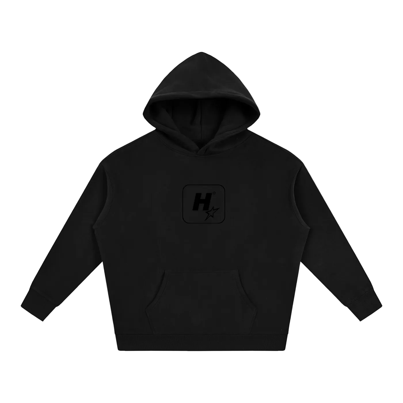 Black hoodie on a white background